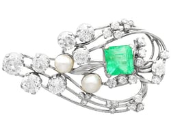 1920s Emerald Brooch