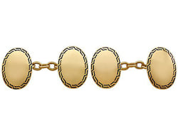 Antique Enamel & Gold Cufflinks