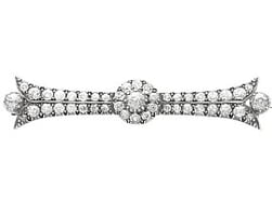 Diamond Bar Brooch
