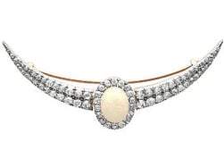 opal diamond brooch