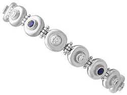 White Gold Sapphire and Diamond Bracelet