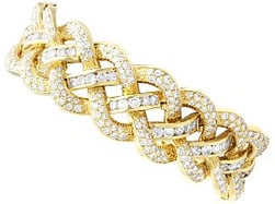 Large 10 carat Diamond and Gold Bracelet