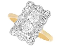 Antique Rectangular Multi Diamond Dress Ring