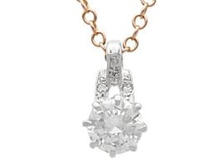 Antique 1.05 Carat Solitaire Pendant for Sale