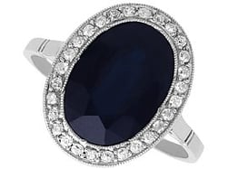 Oval Sapphire and Diamond Ring