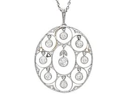 Antique Circular Diamond Pendant for Sale