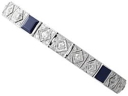 1920s Sapphire Bracelet with Diamonds
