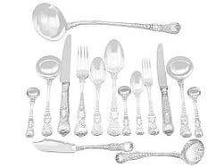 Coburg Pattern Silver Canteen of Flatware