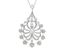 Elegant Circular Floral Diamond Pendant