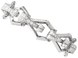 Italian White Gold Diamond Bracelet for Sale