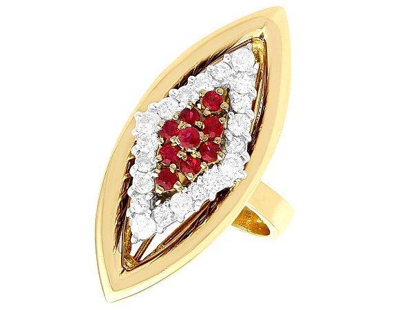 Ruby and Gold Dress Ring