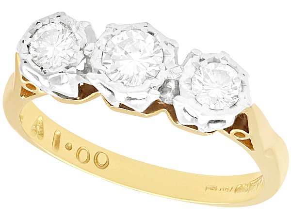 Vintage Three Stone Diamond Ring