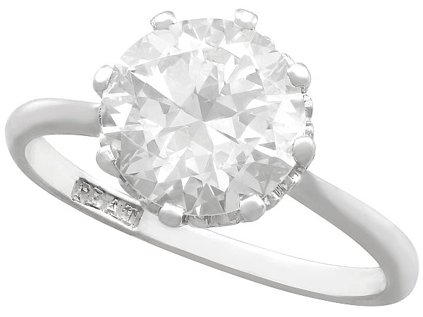 platinum solitaire engagement ring