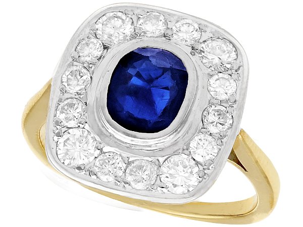 vintage sapphire cluster ring for sale 