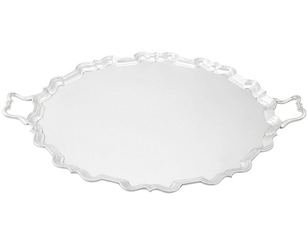 Two Handled Silver Tea Tray 