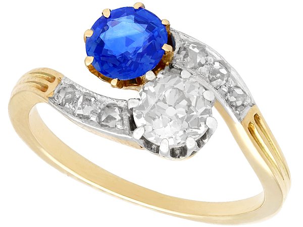 Sapphire Twist Engagement Ring