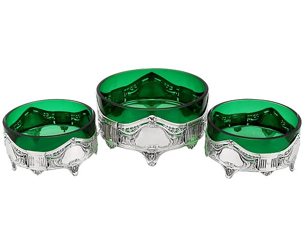 Antique Green Glass Dishes