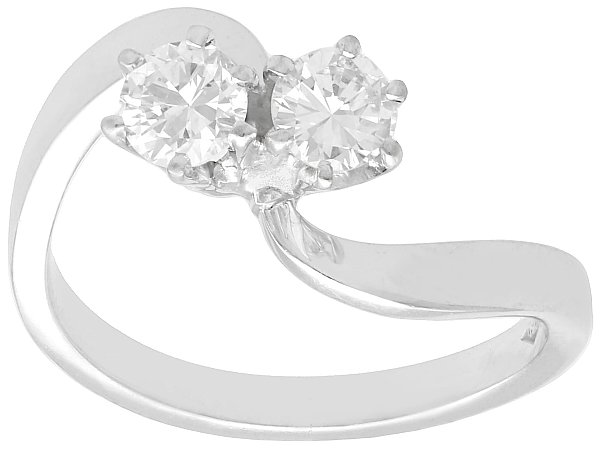 2 Stone Diamond Twist Ring
