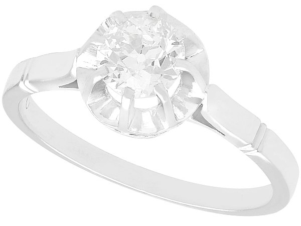 1920s Platinum Solitaire Ring