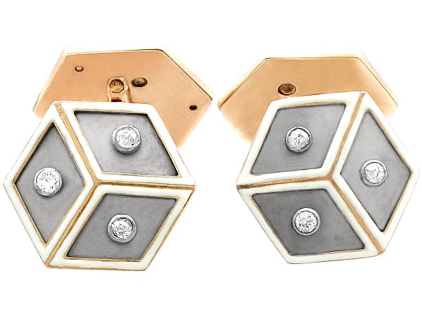 antique rose gold cufflinks