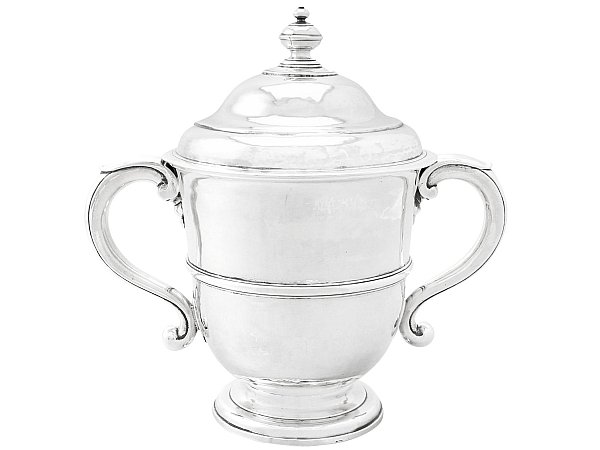 silver cup and cover