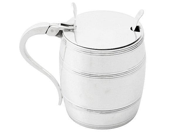 vintage sterling silver mustard pot