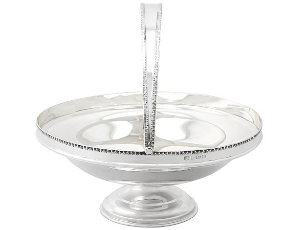silver cake fruit basket
