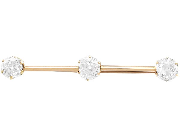 Antique Diamond Bar Brooch