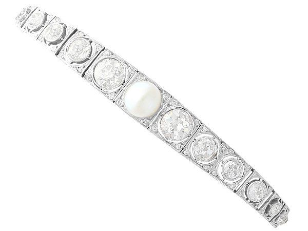 Antique Pearl and Diamond Bracelet