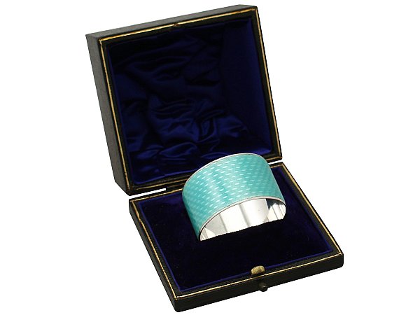 Antique Silver and Enamel Napkin Ring