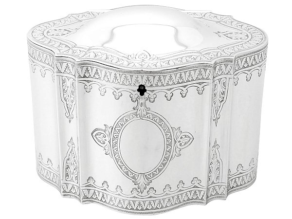 Large Silver Tea Caddy Antique
