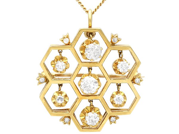 Honeycomb Diamond Pendant