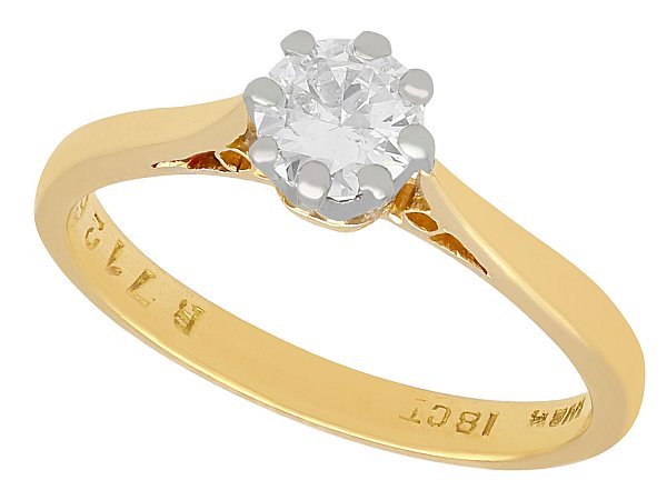 Claw Set Engagement Ring in Yellow Gold