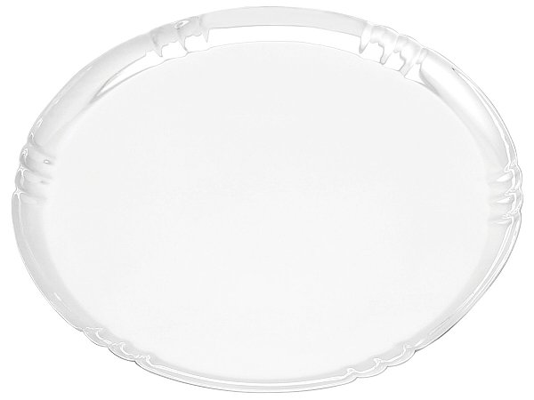 Antique Sterling Silver Salver with Ivory Feet