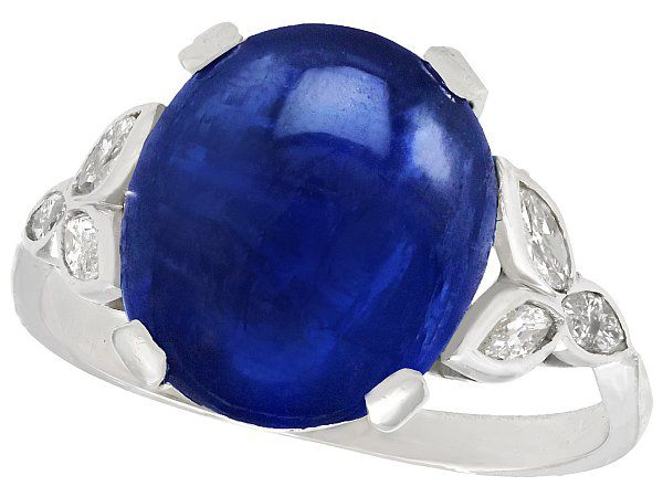 antique cabochon sapphire ring