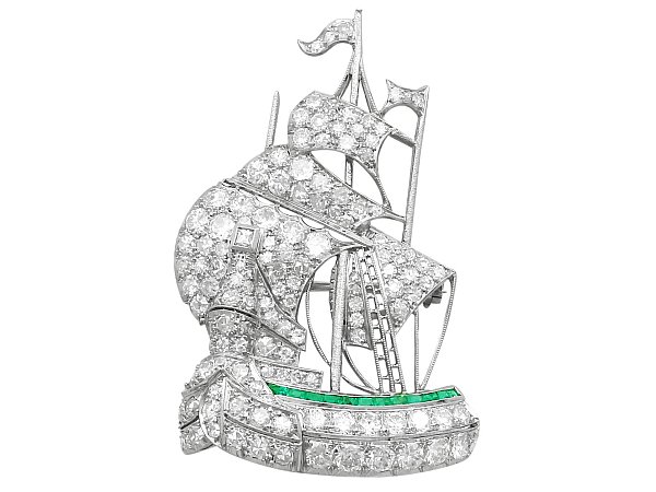 Antique Ship Brooch