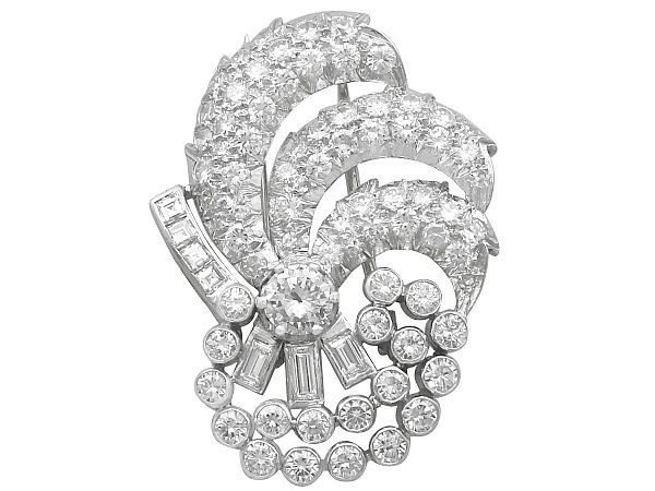 Vintage Art Deco Diamond Brooch