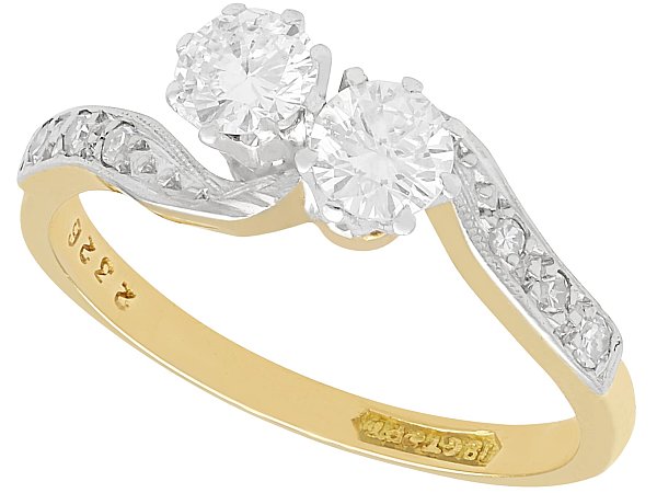 Vintage Two Diamond Twist Ring