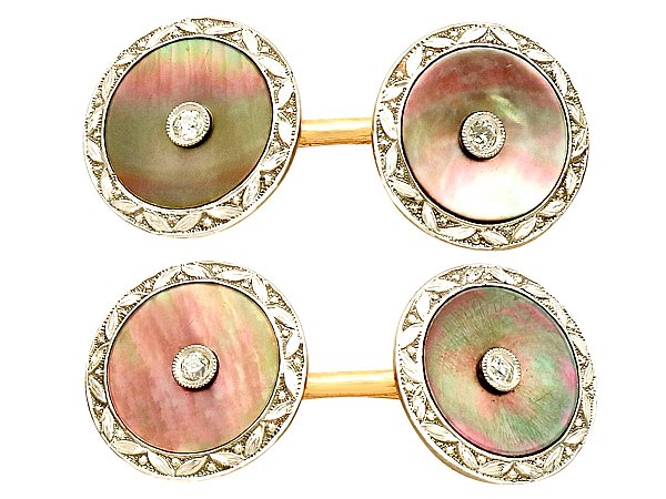 Gold & Mother of Pearl Cufflinks