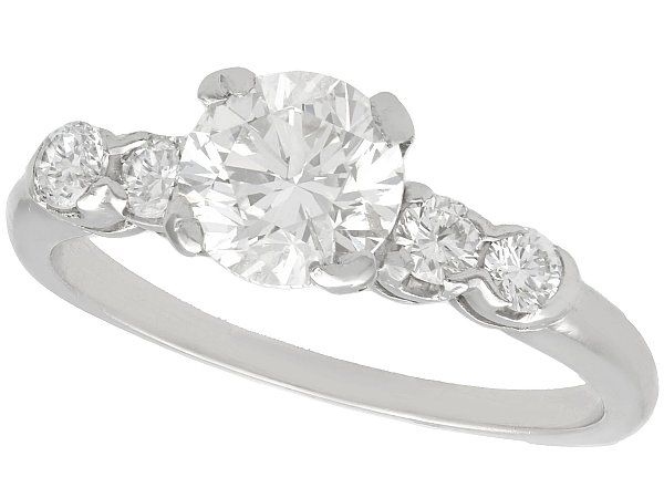 Vintage Diamond and Platinum Engagement Ring