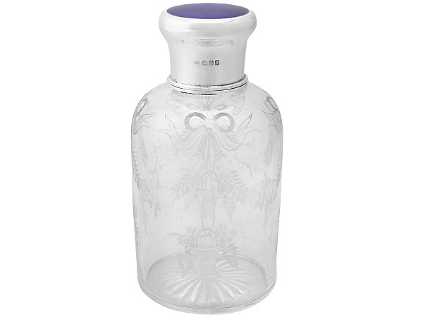 Silver and Enamel Cologne Bottle