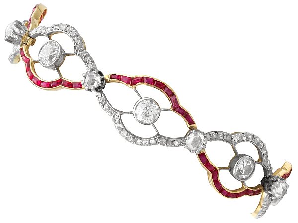 Antique Ruby and Diamond Bracelet