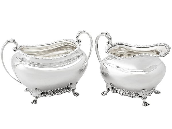 Silver Cream and Sugar Set