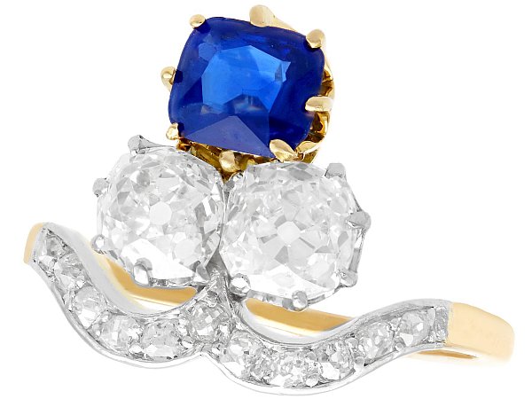 Edwardian sapphire and diamond ring