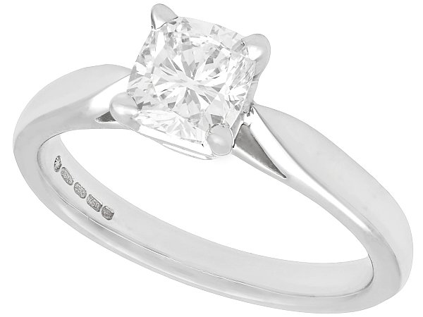 Cushion Cut Diamond Solitaire Ring