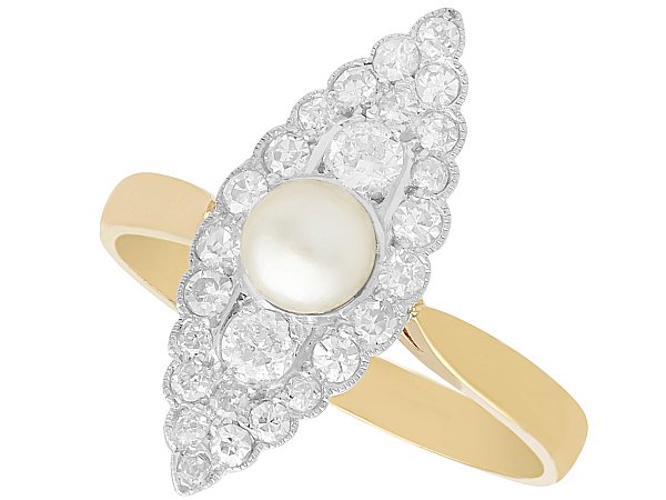 Antique Pearl and Diamond Ring