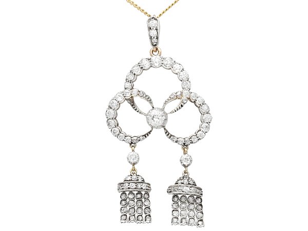 diamond tassel pendant
