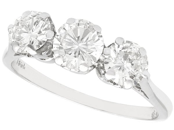 18ct White Gold Trilogy Ring 