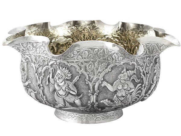 Burmese silver bowl 