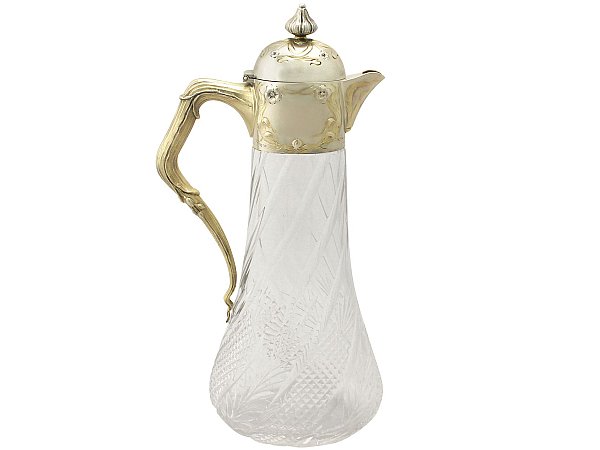 Silver Glass Claret Jug 